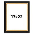 thumbnail image 1 of 17x22 Frame Gold Real Wood Picture Frame Width 2.25 Inches | Interior Frame Depth 0.5 Inches |, 1 of 8