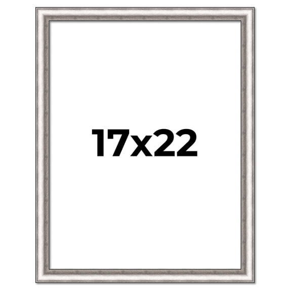 17x22 Frame Silver Real Wood Picture Frame Width 1.25 Inches | Interior Frame Depth 0.5 Inches |