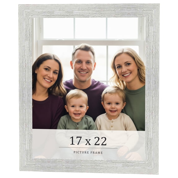 17x22 Frame White Real Wood Picture Frame Width 1.5 inches | Interior Frame Depth 0.5 inches | Barn