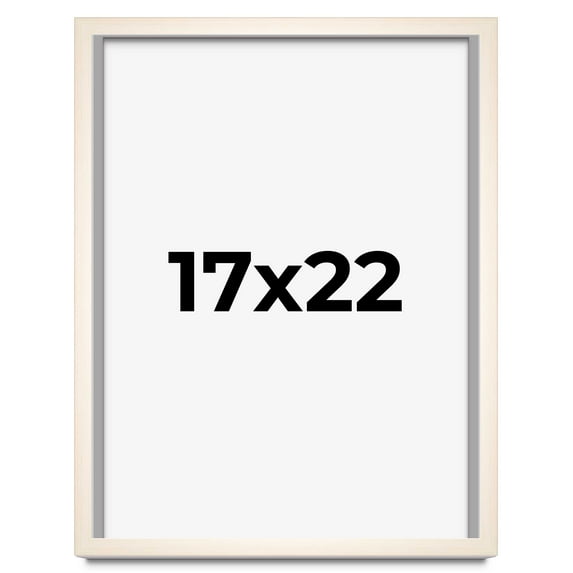 17x22 Frame White Wheat Solid Wood Picture Frame | Moulding Width 0.75 Inches | Interior Depth 0.5