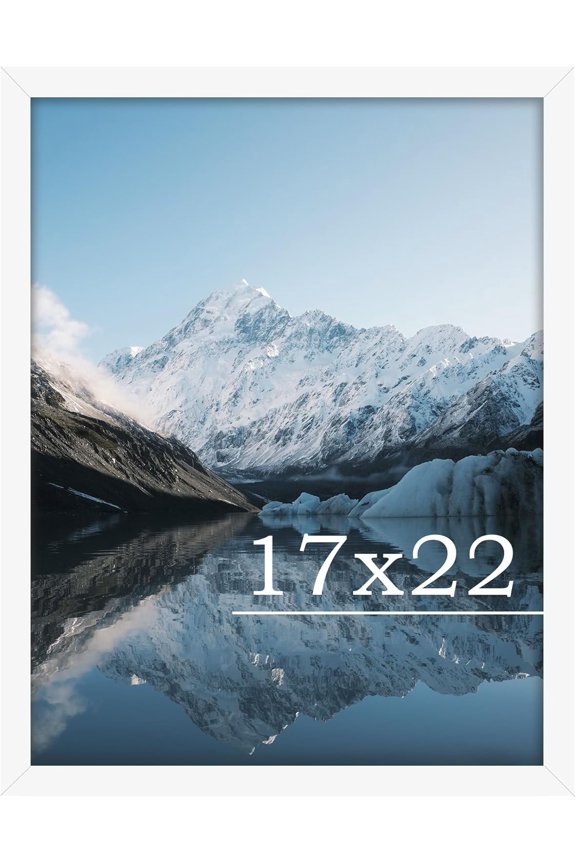 17x22 Picture Frame, Photo Frame for Wall Mounting Display, White
