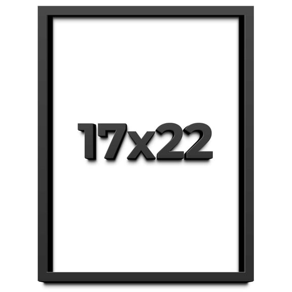 17x22 Shadow Box Frame Black | 1 inches Deep Real Wood Contemporary Shadowbox Display Frame | UV