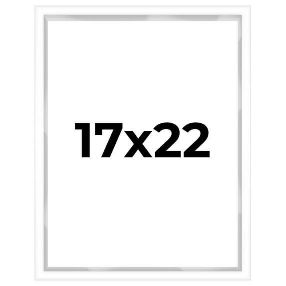 17x22 White Shadowbox Frame - Interior Size 17x22 by 1 Inches - Made to Display Items Up To 1 Inches Deep