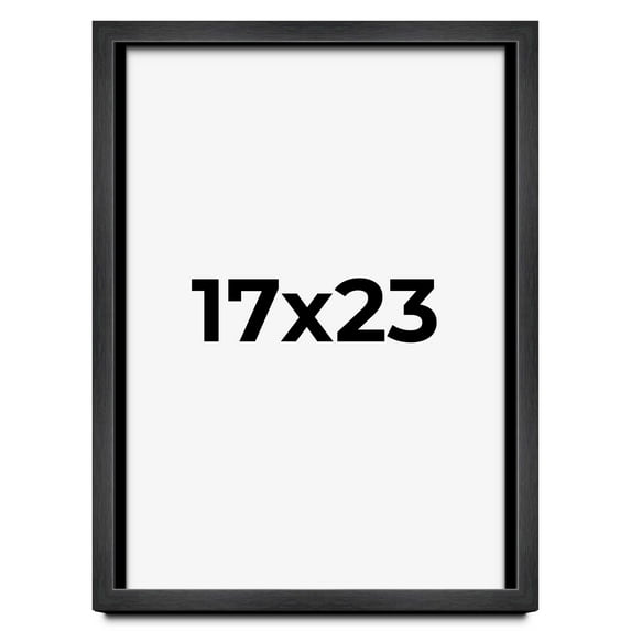 17x23 Frame Black Charcoal Grey Wood Textured Picture Frame | 0.75 Inch Moulding Width | Gunmetal