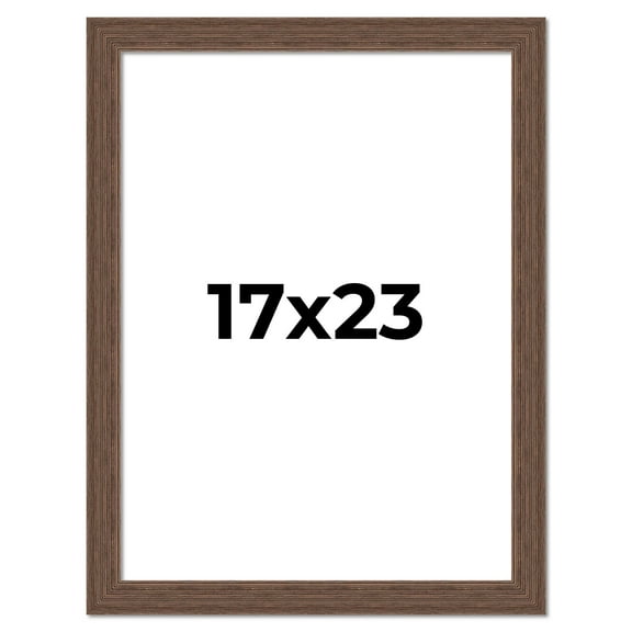 17x23 Frame Brown Distressed Barnwood Picture Frame | Rustic Farmhouse Photo Frame Includes UV