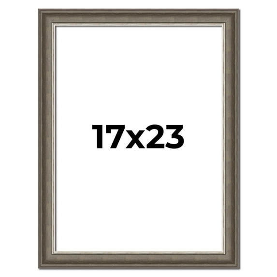 17x23 Frame Brown Solid Wood Picture Frame | 1.75 Inch Moulding Width | Austin Frame Complete with