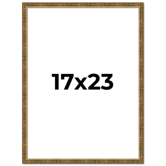 17x23 Frame Gold Kingsley Distressed Solid Wood Picture Frame Width 0.75 Inches | Interior Frame