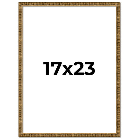 17x23 Frame Gold Solid Wood Picture Frame - Complete Modern Photo Frame Includes UV Acrylic
