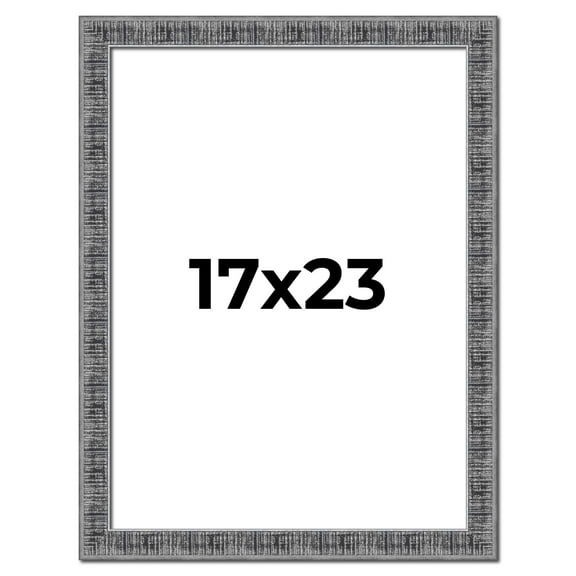 17x23 Frame Silver Black Rustic Sonoma Solid Wood Picture Frame | 1.5 Inch Moulding Width |