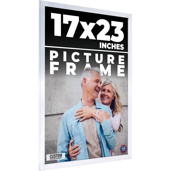 17x23 Frame Silver Real Wood Picture Frame Width 0.75 inches | Interior Frame Depth 0.5 inches |