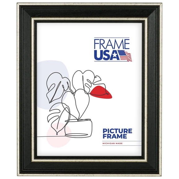 17x23 Picture Frame Silver Olympic Style 78238-101, 1.5 Inch Wood Moulding, Includes Plexiglass and Backing, Wall Display Frame for Art, Posters, or Photos Frame USA