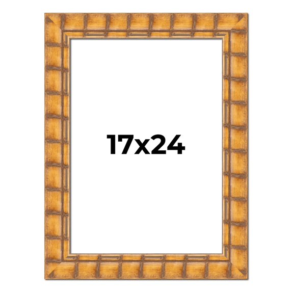 17x24 Frame Beige Real Wood Picture Frame Width 3 inches | Interior Frame Depth 0.5 inches |