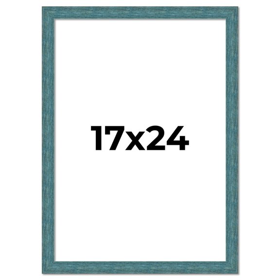 17x24 Frame Blue Rustic Barnwood Solid Wood Picture Frame Width 1.25 Inches | Interior Depth 0.5