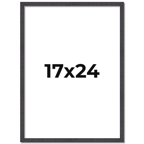 17x24 Frame Brown Solid Wood Picture Frame - Complete Modern Photo Frame Includes UV Acrylic