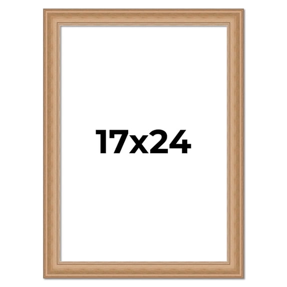 17x24 Frame Charleston Honey Brown Solid Wood Picture Frame Width 1.75 Inches | Interior Depth 0.5