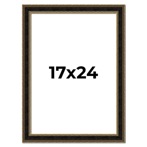 17x24 Frame Gold Antique Vintage Sold Wood Picture Frame | 1.75 Inch Moulding Width | Interior