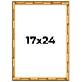 thumbnail image 1 of 17x24 Frame Gold Bamboo Picture Frame - Complete Modern Photo Frame Includes UV Acrylic Shatter, 1 of 8