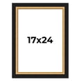 thumbnail image 1 of 17x24 Frame Gold Real Wood Picture Frame Width 2.25 Inches | Interior Frame Depth 0.5 Inches |, 1 of 8