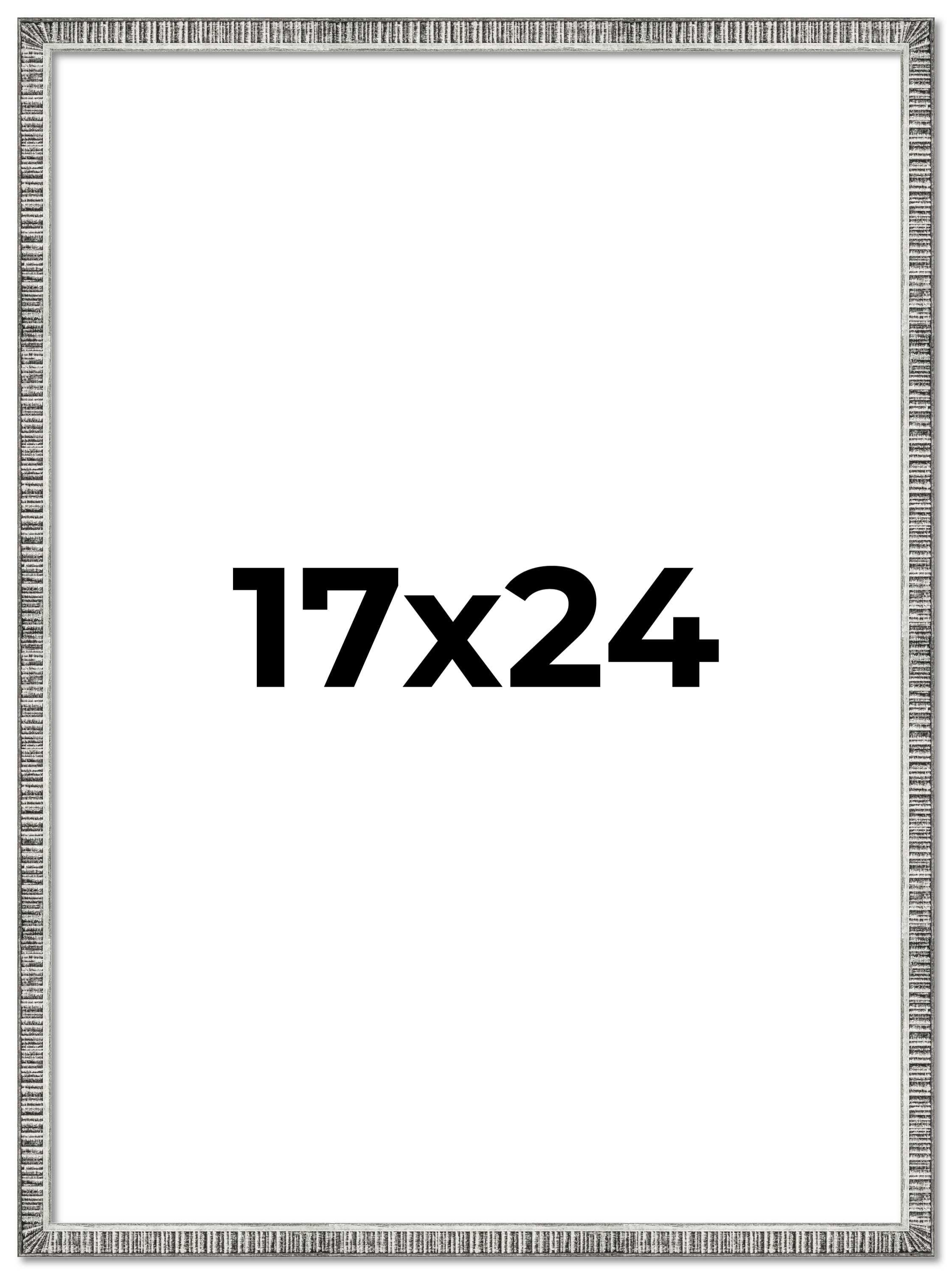 17x24 Frame Silver Picture Frame - Complete Modern Photo Frame Includes ...
