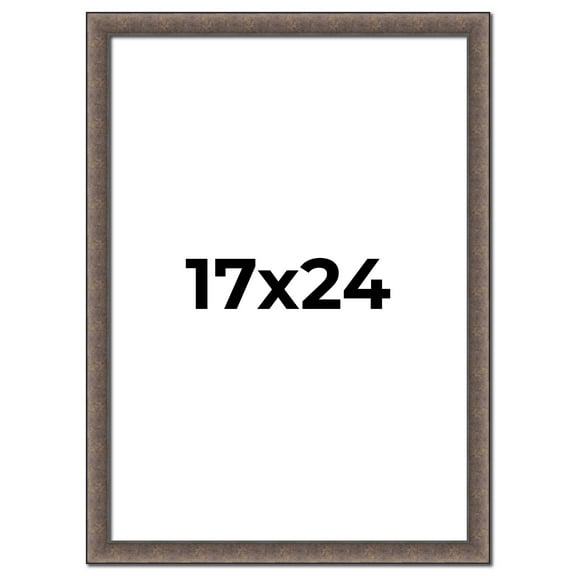 17x24 Frame Silver Real Wood Picture Frame Width 1.25 Inches | Interior Frame Depth 0.5 Inches |