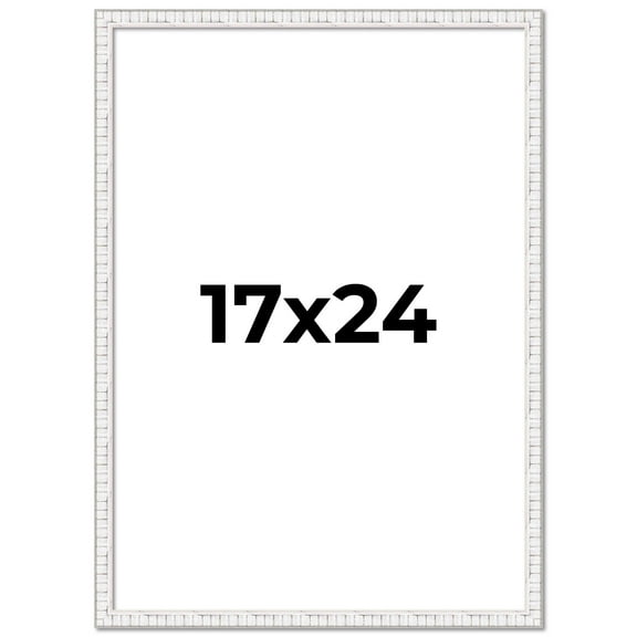 17x24 Frame White Real Wood Picture Frame Width 0.75 inches | Interior Frame Depth 0.5 inches |
