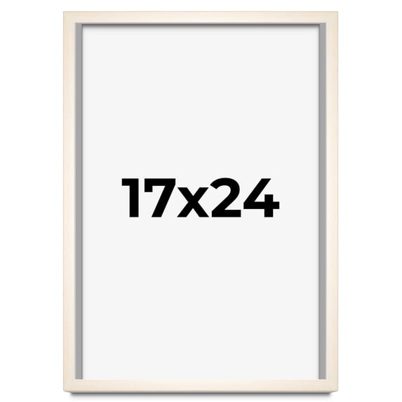 17x24 Frame White Wheat Solid Wood Picture Frame | Moulding Width 0.75 Inches | Interior Depth 0.5