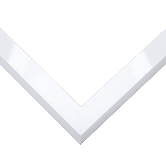 17x24 Slim Profile White Picture Frame - UV Acrylic, Foam Board Backing, Hanging Hardware