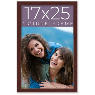 17x25 Frame Brown Solid Wood Picture Frame Width 0.75 Inches | Interior Frame Depth 0.5 Inches |