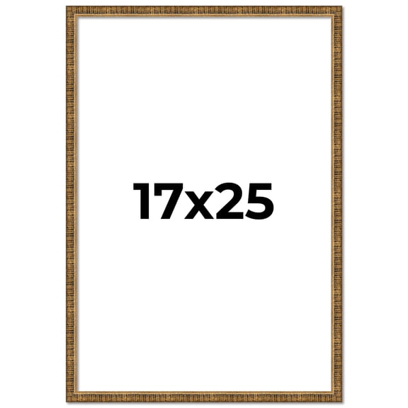 17x25 Frame Gold Kingsley Distressed Solid Wood Picture Frame Width 0.75 Inches | Interior Frame