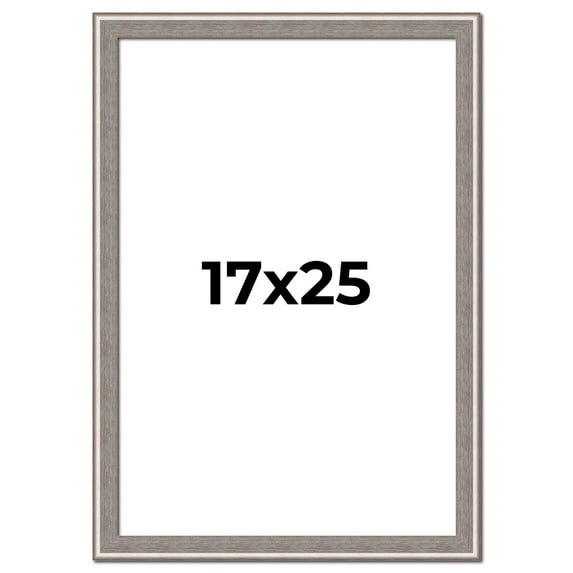 17x25 Frame Grey Real Wood Picture Frame Width 1.25 inches | Interior Frame Depth 0.5 inches | Hans