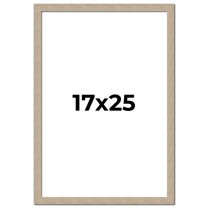17x25 Frame Grey Solid Wood Picture Frame Width 1 Inches | Interior Frame Depth 0.5 Inches |