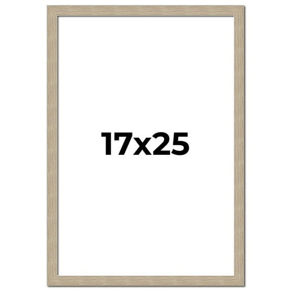17x25 Frame Grey Solid Wood Picture Frame Width 1 Inches | Interior Frame Depth 0.5 Inches |