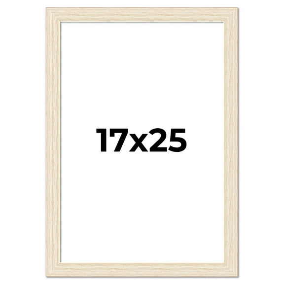 17x25 Frame White Barnwood Picture Frame Includes UV Acrylic Plexiglass, Acid Free Foam Backing