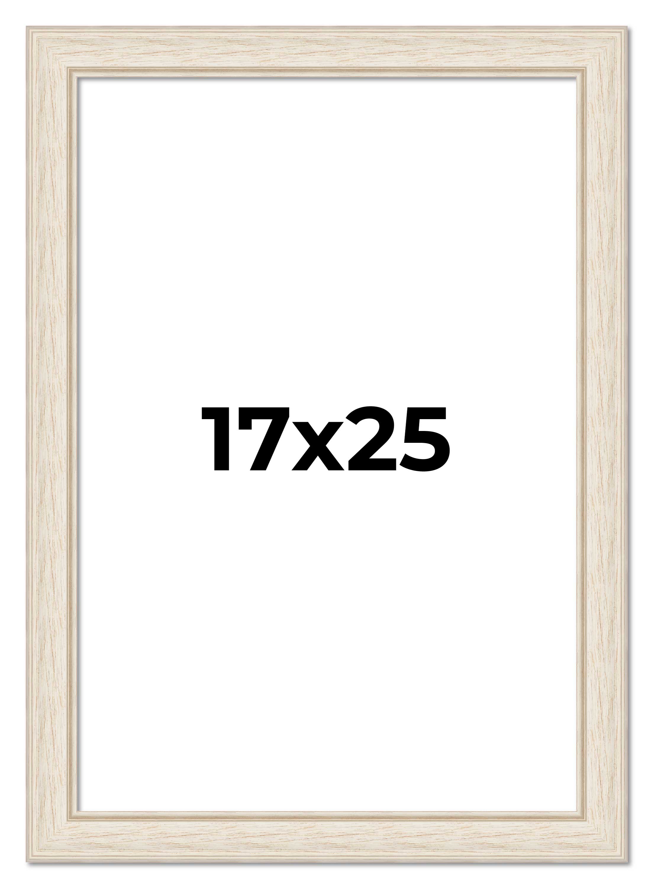 17x25 Frame White Real Wood Picture Frame Width 1.75 inches
