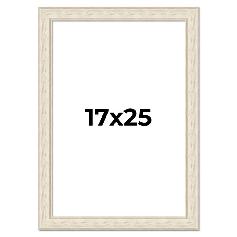 17x25 Frame White Real Wood Picture Frame Width 1.75 inches