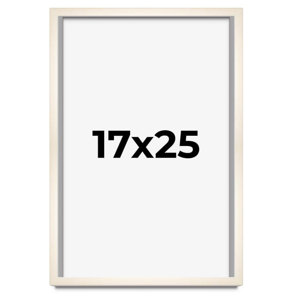 17x25 Frame White Wheat Solid Wood Picture Frame | Moulding Width 0.75 Inches | Interior Depth 0.5