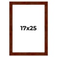 thumbnail image 1 of 17x25 Walnut Brown Veneer Real Wood Picture Frame Width 1.75 inches | Interior Frame Depth 0.5, 1 of 8