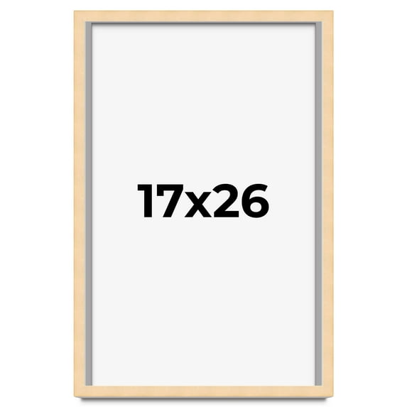 17x26 Frame Beige Real Wood Picture Frame Width 0.75 inches | Interior Frame Depth 0.5 inches |