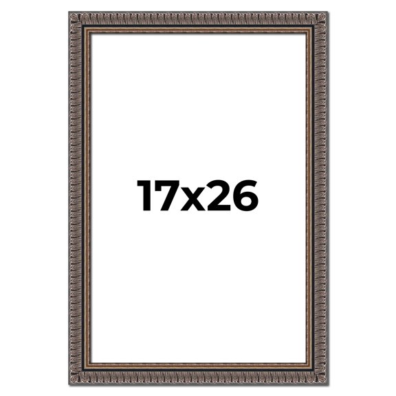 17x26 Frame Black Feather Payton Ornate Solid Wood Picture Frame Width 1.75 Inches | Interior Depth