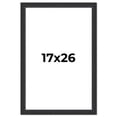 thumbnail image 1 of 17x26 Frame Black Real Wood Picture Frame Width 1.25 Inches | Interior Frame Depth 0.5 Inches |, 1 of 8