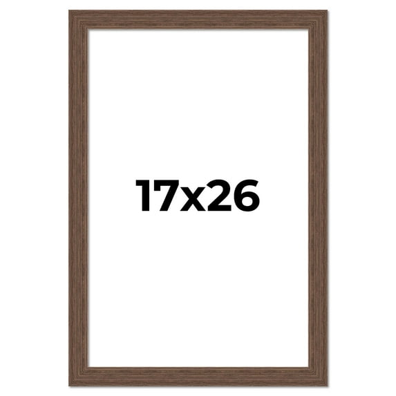 17x26 Frame Brown Distressed Barnwood Picture Frame | Rustic Farmhouse Photo Frame Includes UV