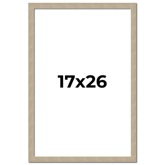 17x26 Frame Grey Solid Wood Picture Frame Width 1 Inches | Interior Frame Depth 0.5 Inches |