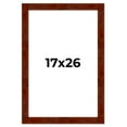 thumbnail image 1 of 17x26 Walnut Brown Veneer Real Wood Picture Frame Width 1.75 inches | Interior Frame Depth 0.5, 1 of 8