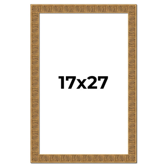 17x27 Frame Black and Gold Distressed Solid Wood Sonoma Picture Frame | 1.625 Inch Moulding Width |
