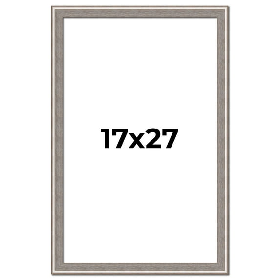17x27 Frame Grey Real Wood Picture Frame Width 1.25 inches | Interior Frame Depth 0.5 inches | Hans