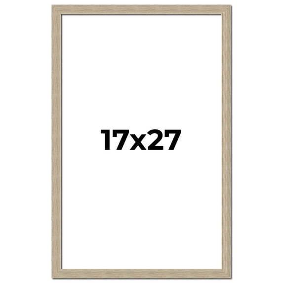 17x27 Frame Grey Solid Wood Picture Frame Width 1 Inches | Interior Frame Depth 0.5 Inches |