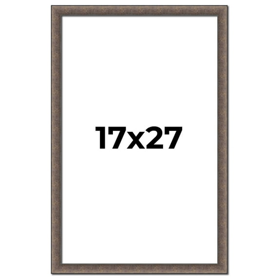 17x27 Frame Silver Real Wood Picture Frame Width 1.25 Inches | Interior Frame Depth 0.5 Inches |