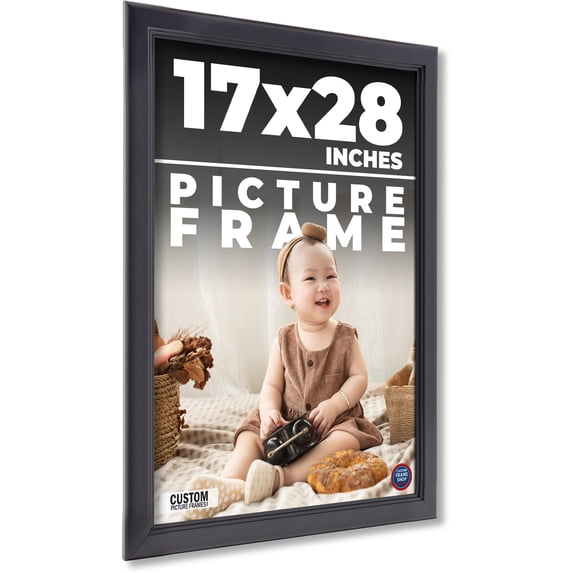 17x28 Frame Black Passaggi Solid Wood Picture Frame Width 1.5 Inches | Interior Depth 0.5 Inches |