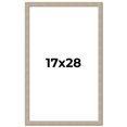 thumbnail image 1 of 17x28 Frame Grey Solid Wood Picture Frame Width 1 Inches | Interior Frame Depth 0.5 Inches |, 1 of 8