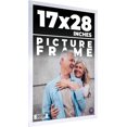 thumbnail image 1 of 17x28 Frame Silver Real Wood Picture Frame Width 0.75 inches | Interior Frame Depth 0.5 inches |, 1 of 8